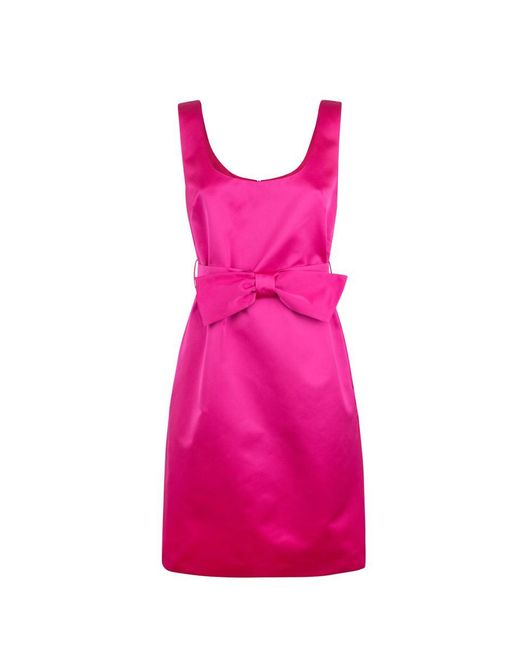 P.A.R.O.S.H. Pink Bow-detail Sleeveless Dress