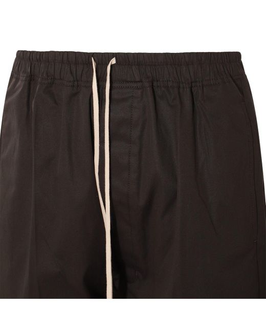 Rick Owens Black Cotton Shorts for men