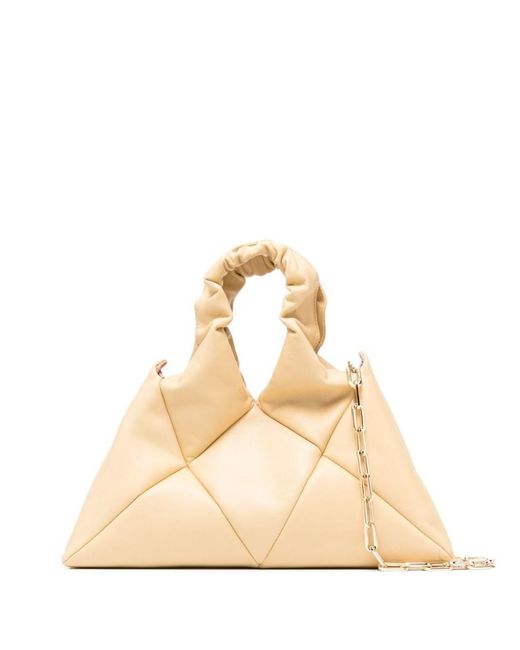 RECO Natural Didi Quilted Leather Tote Bag