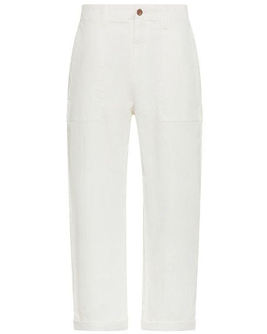 CIGALA'S White High-Waisted Wide-Leg Cotton Jeans