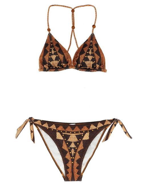 Pin-Up Stars Brown 'intreccio Africano' Bikini