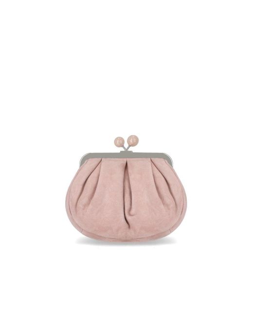 Weekend by Maxmara Pasticcino Valois Small Pink Clutch