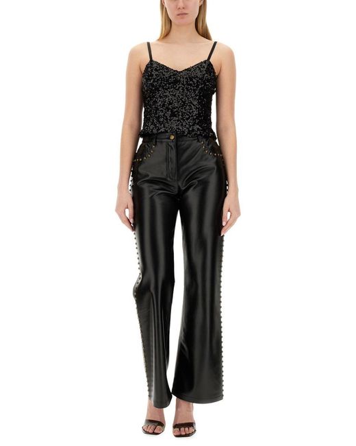 Moschino Jeans Black Sequined Top