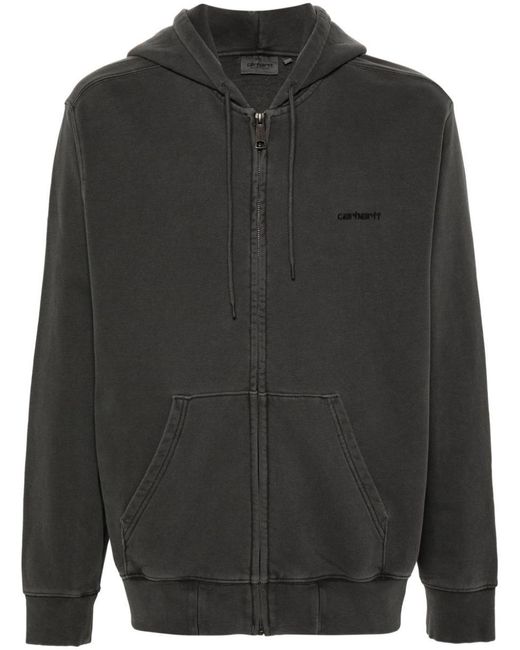 Carhartt Hooded Duster Script Jacket in Black for Men Lyst UK