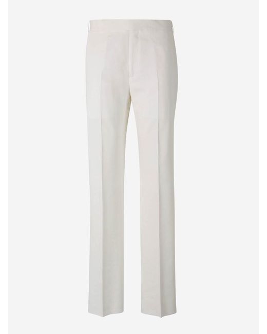 Lardini White Plain Wool Suit for men