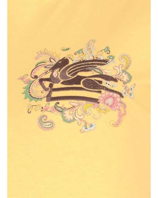 Etro Yellow T-Shirts And Polos