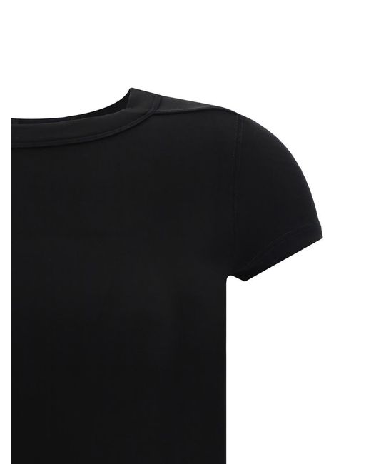 Rick Owens Black T-Shirts And Polos