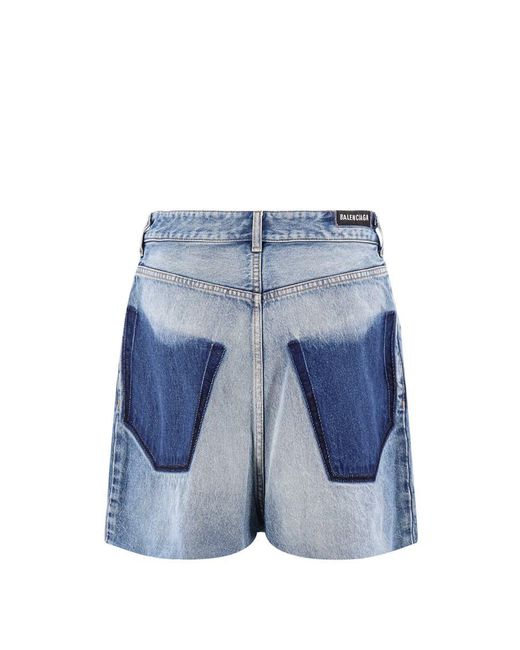 Balenciaga Blue Denim Mini Skirt With Repositioned Pockets