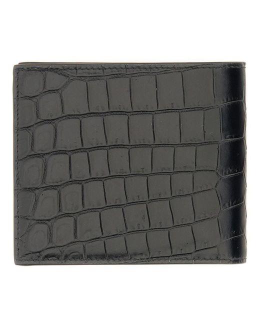 Saint Laurent Gray Bifold Wallet for men