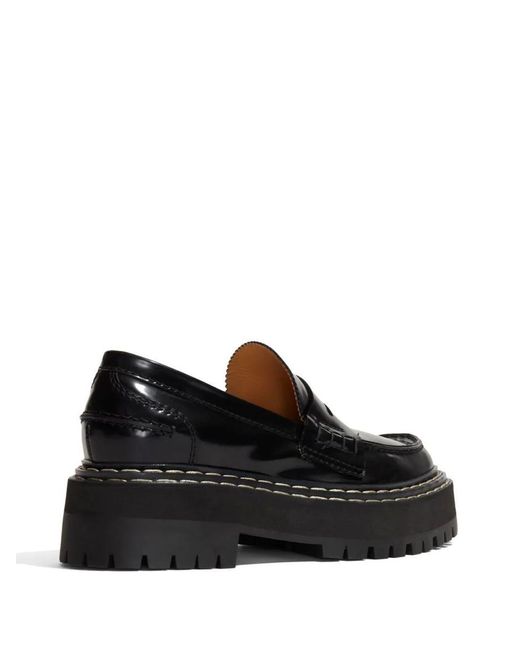 Proenza Schouler Black Lug-sole Leather Loafers