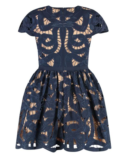blue embroidered mini dress Girls: Twirl Me Pretty Blue Embroidered Mini Dress, (10/12) - The Mint Julep Boutique