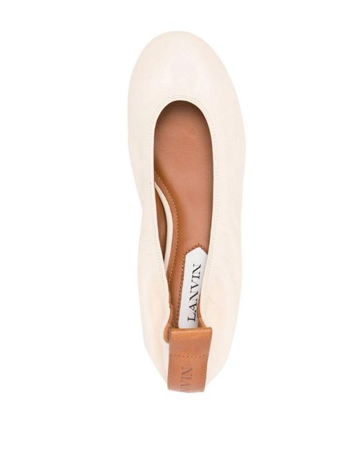 Lanvin Natural Ballerinas With Round Toe