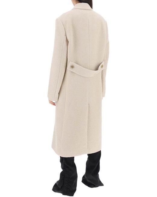 Acne Natural Double-breasted Wool Coat