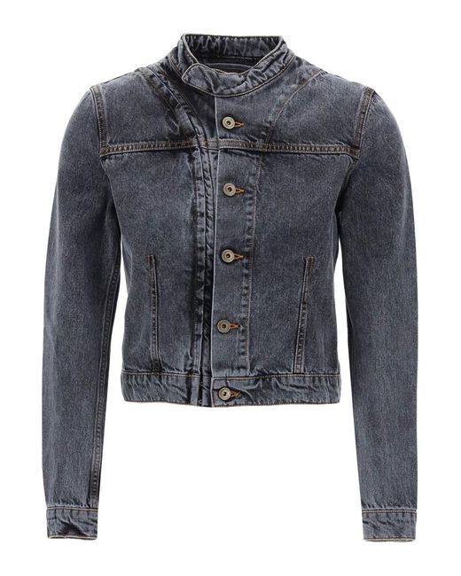 Y. Project Blue Y Project Hook-And-Eye Denim Jacket