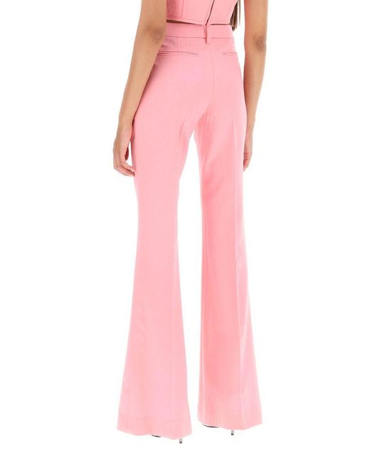 Versace Pink Low Waisted Flared Trousers