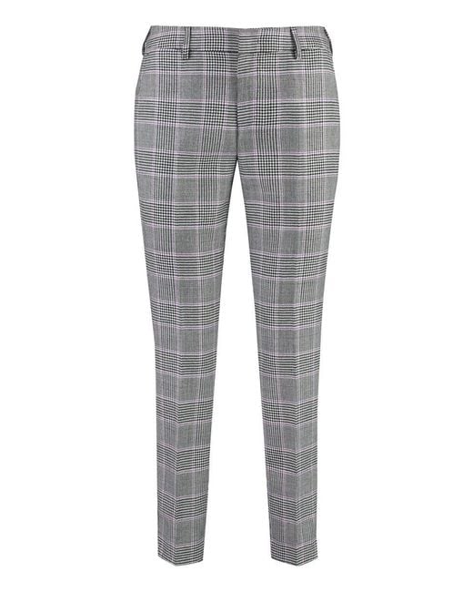 PT Torino Gray New York Virgin Wool Tailored Trousers