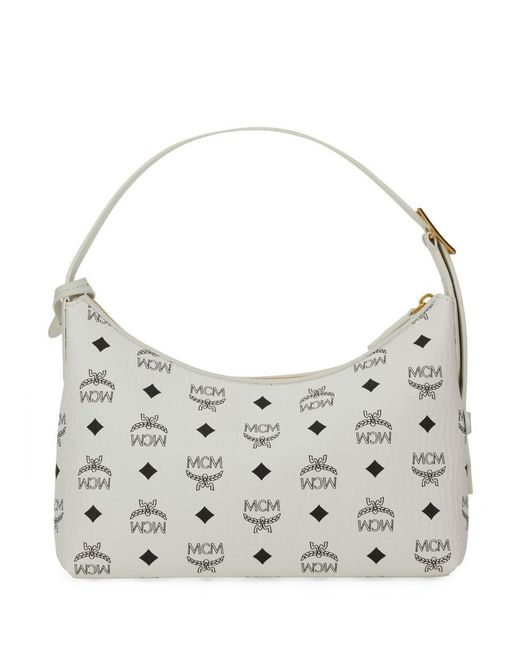 MCM Gray "Aren Visetos" Bag
