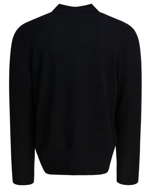 Vince Blue Merino Wool Polo Shirt for men