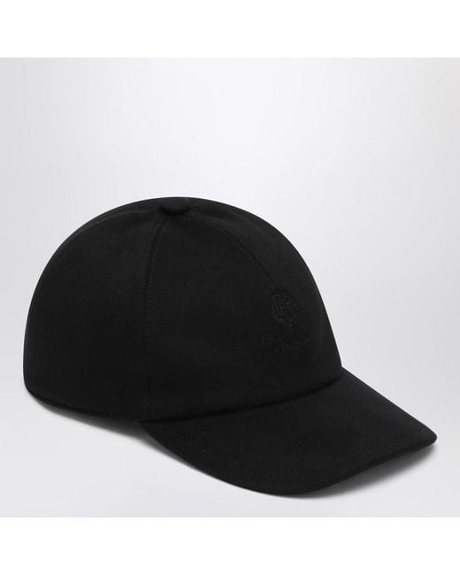 Loro Piana Black Beanie for men