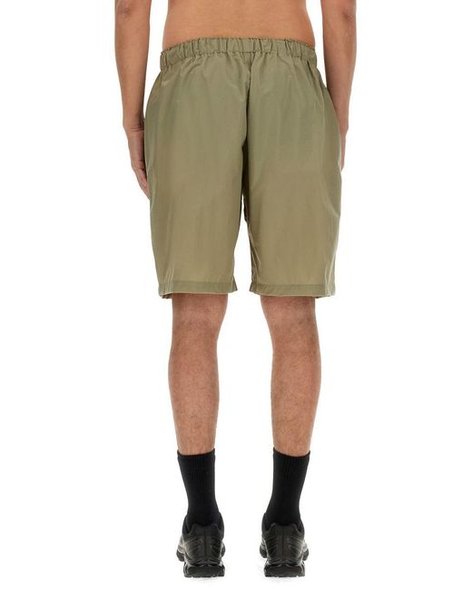 South2 West8 Green Nylon Bermuda Shorts for men
