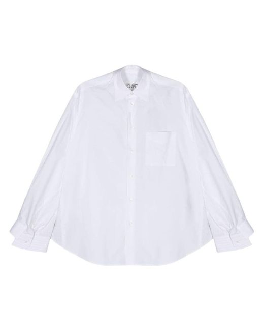 MM6 by Maison Martin Margiela White Long-sleeved Shirt Clothing