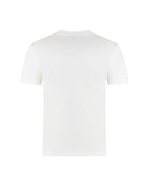 Gucci White Cotton Crew-Neck T-Shirt