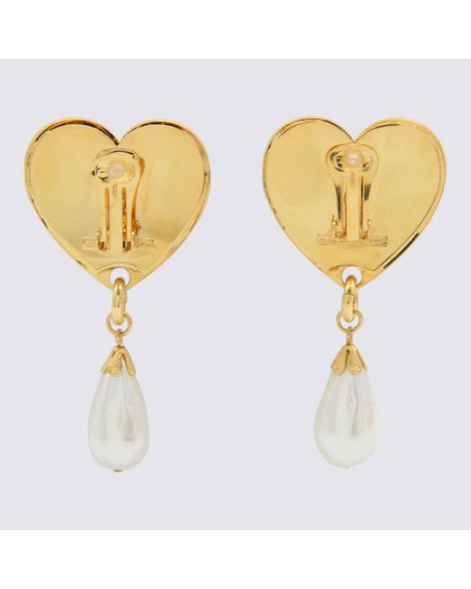 Alessandra Rich Metallic Gold-tone Brass Earrings