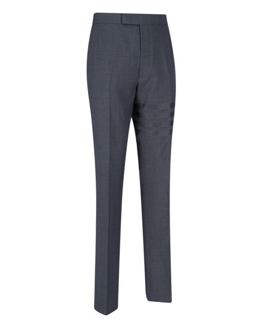 Thom Browne Blue '4-bar' Trousers for men