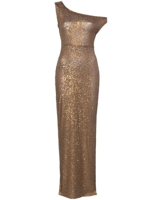 Norma Kamali Natural Drop Shoulder Fitted Gown Dress