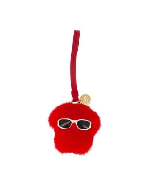 Versace Red Charm Keychain