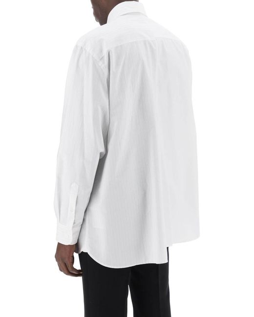 MM6 by Maison Martin Margiela White "Spliced Shirt With Numerical Graphic for men