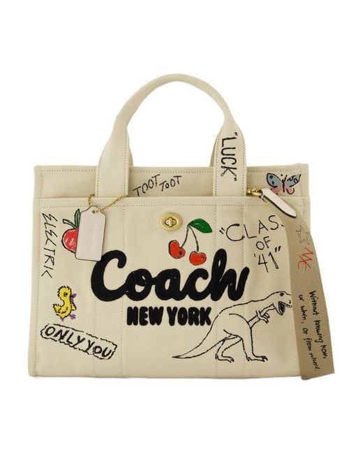 COACH Metallic Sketch Print Cargo Tote Bag