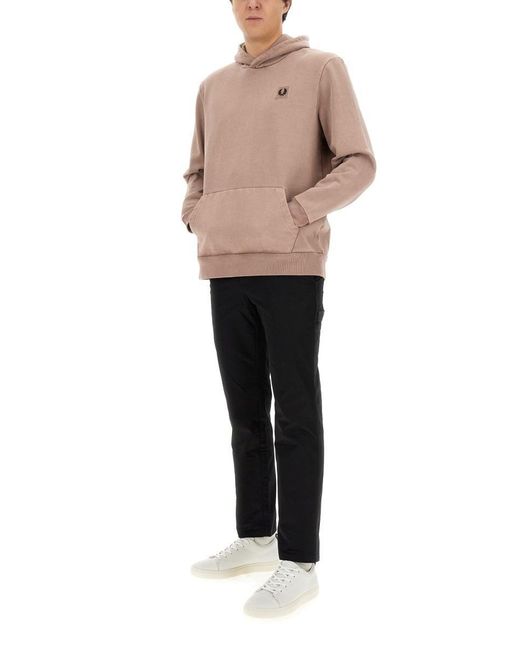 Fred Perry Pink Sweatshirt With Logo for men