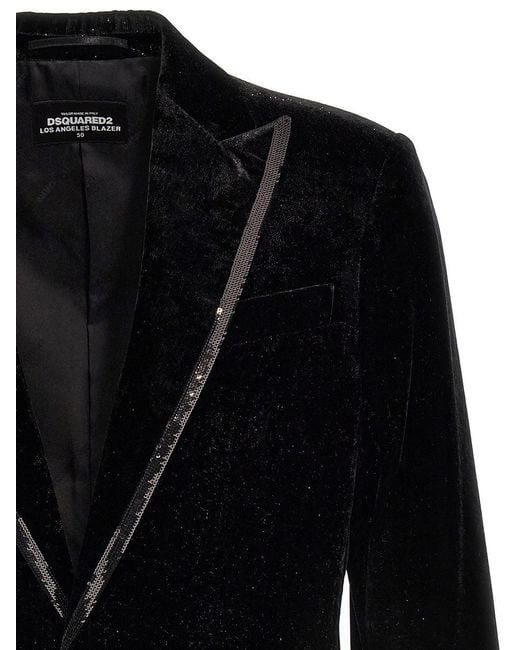 DSquared² Black L.a. Blazer Jackets for men