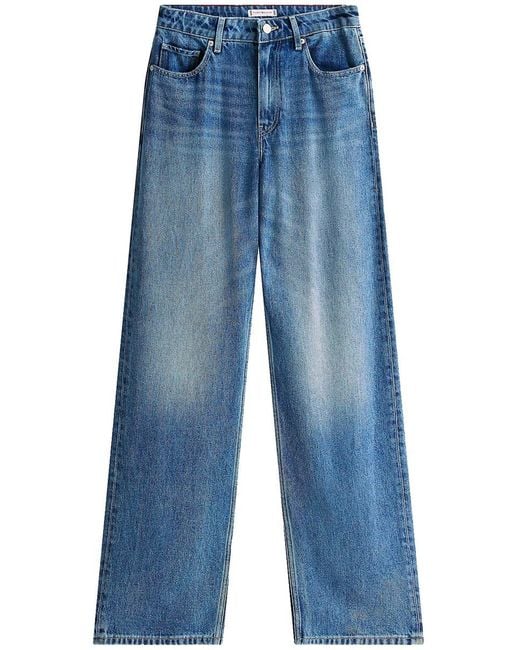 Tommy Hilfiger Blue Dnm Wool Loose Rw