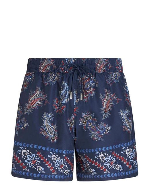 Etro Blue Bathing Costumes And Beach Fashion for men