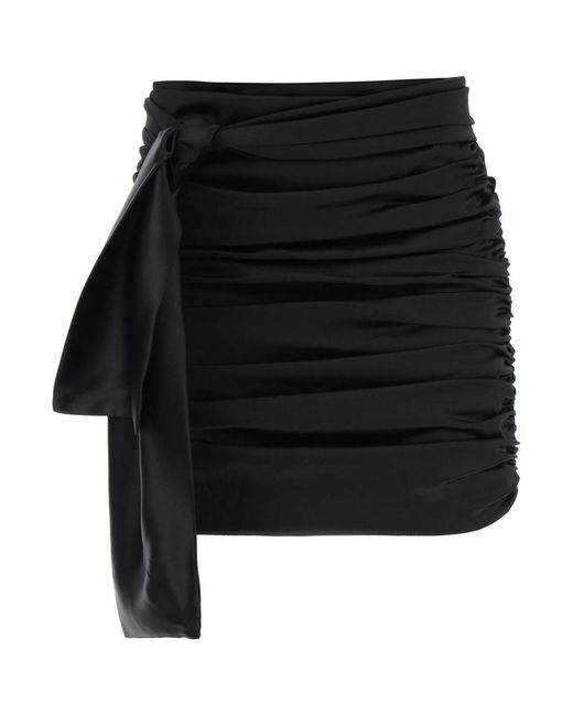 Dolce & Gabbana Black Silk Mini Skirt