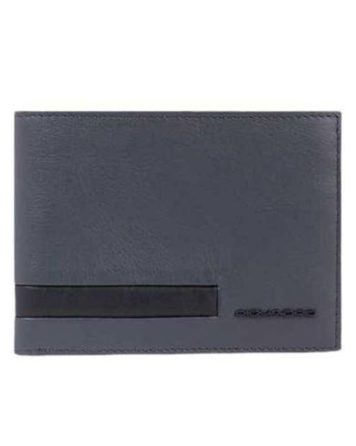Piquadro Blue Leather Wallet Accessories for men