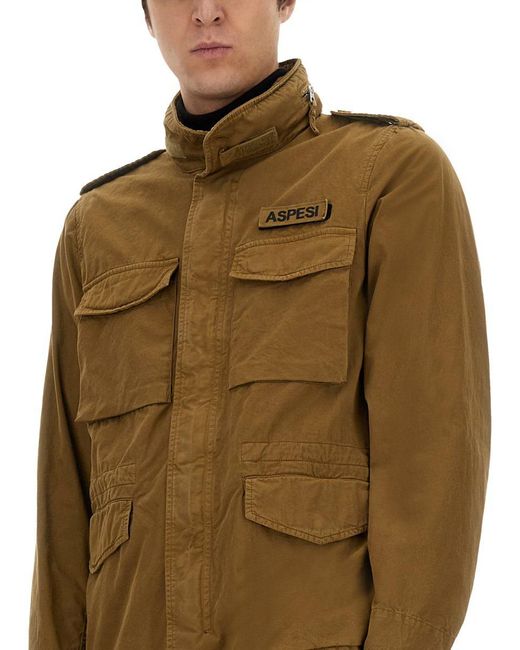 Aspesi Natural Jacket With Logo for men
