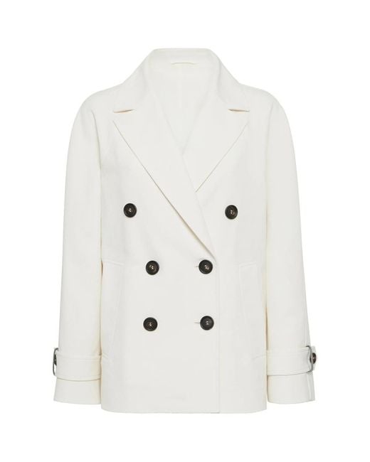Brunello Cucinelli White Outerwears