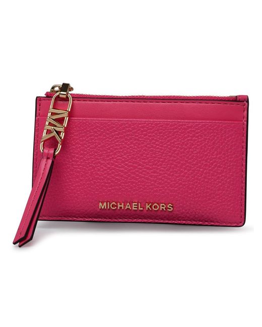 Michael Kors Red 'empire' Fuchsia Leather Wallet