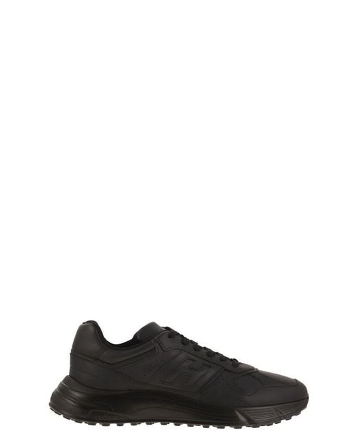 Hogan Black Hyperlight Leather Trainers for men