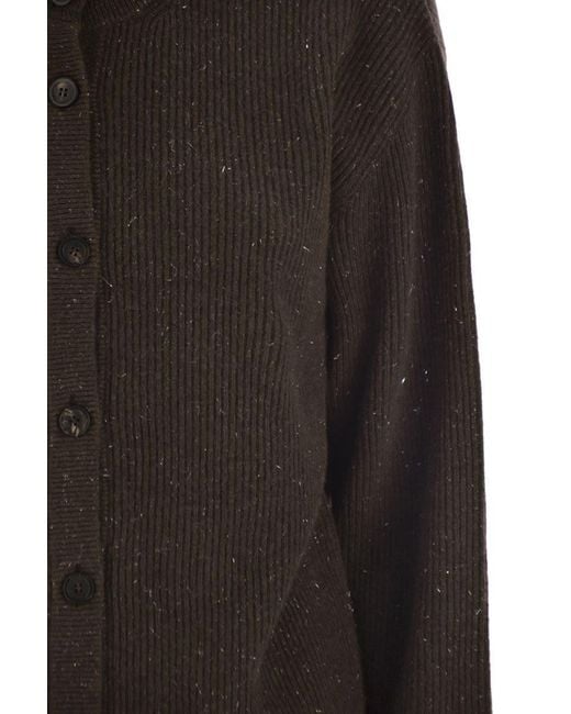 Peserico Black Cardigan With Buttons