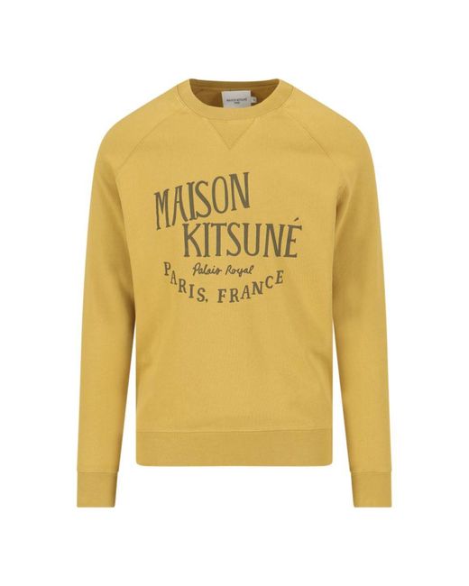 Maison Kitsuné Yellow Maison Kitsune' Sweaters for men