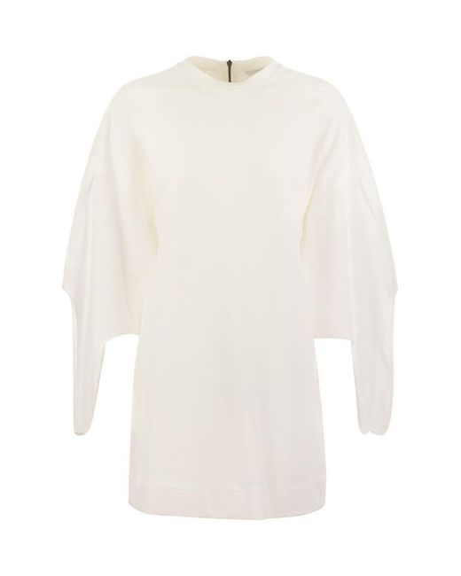 Max Mara White Agora - Poplin T-shirt Dress