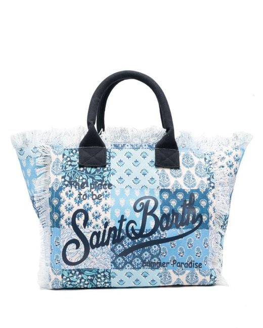 Mc2 Saint Barth Blue Sky 'Vanity' Cotton Tote Bag