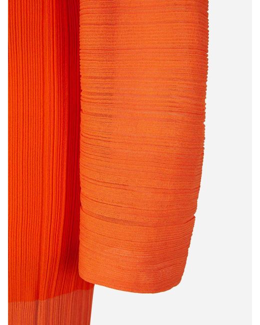 Stella McCartney Orange Knit Midi Dress