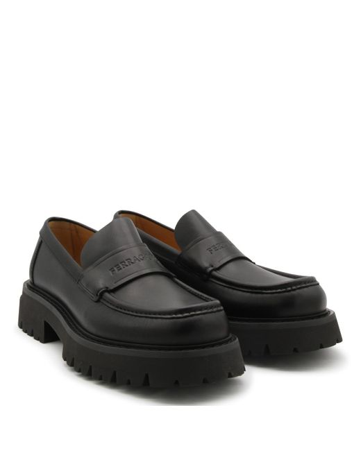 Ferragamo Flat Shoes Black for men