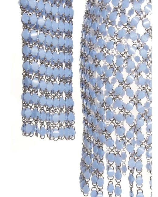 Rabanne Blue Acrylic Knit Dress