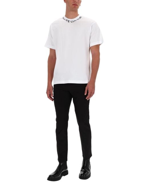 Versace Jeans Couture White Regular Fit T-shirt for men